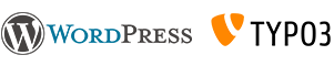 Wordpress und Typo3 Logos