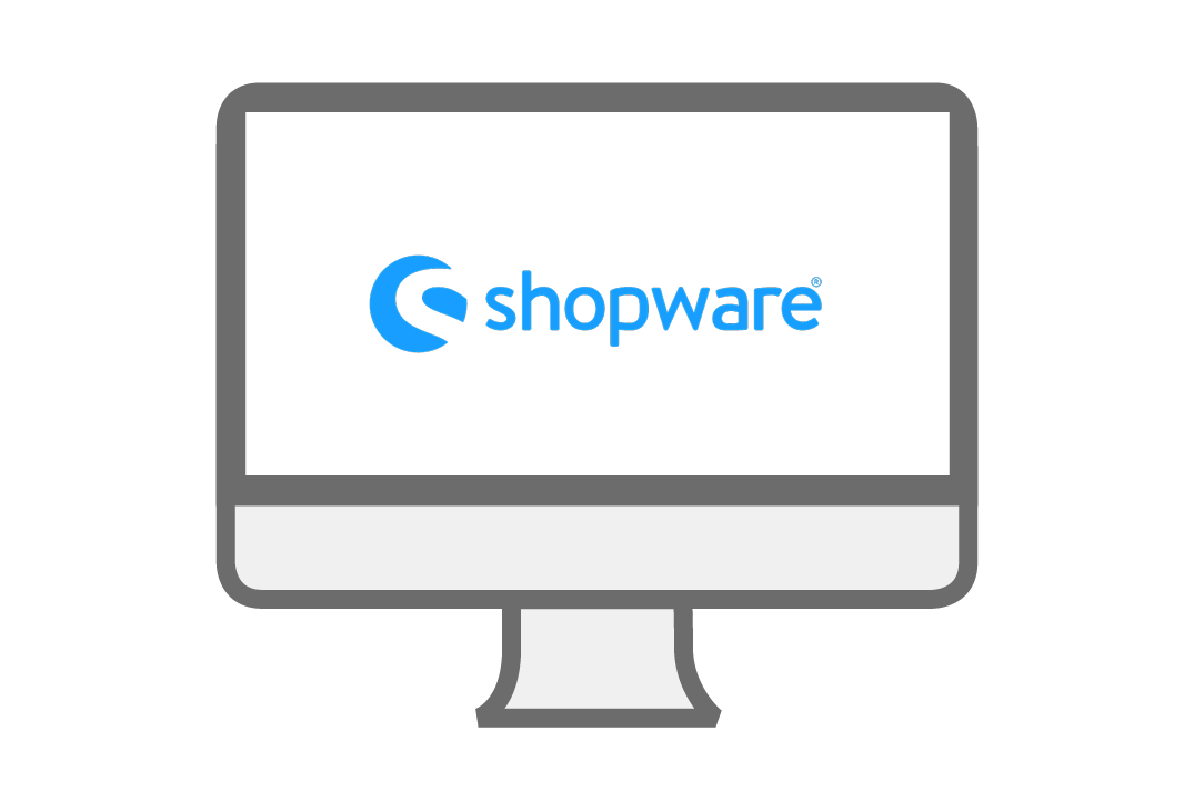 PC-Symbol mit Shopware Logo