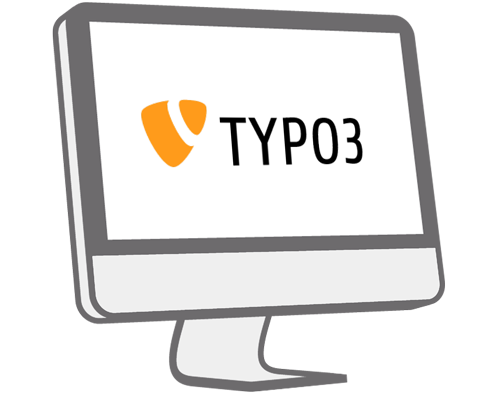 PC-Symbol mit Typo3 Logo