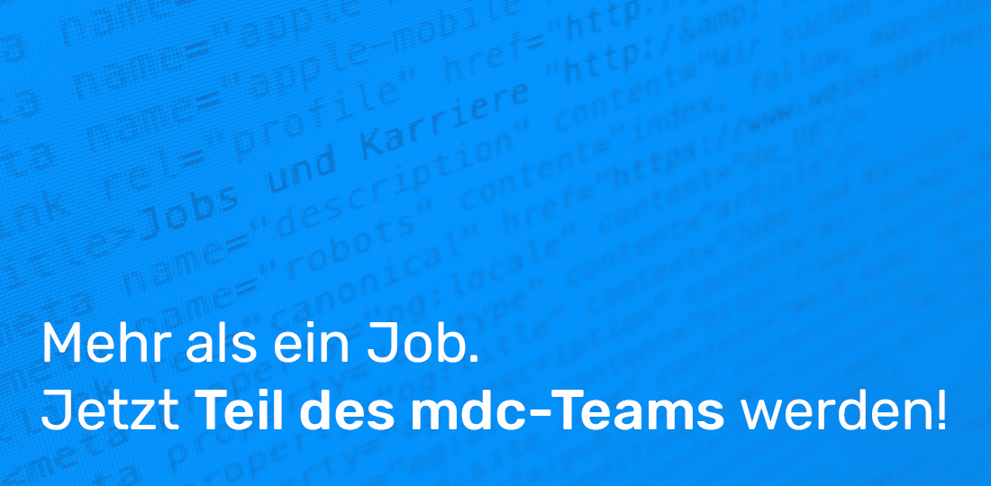 mdc blogbanner Stellenanzeige Frontend Entwickler 2