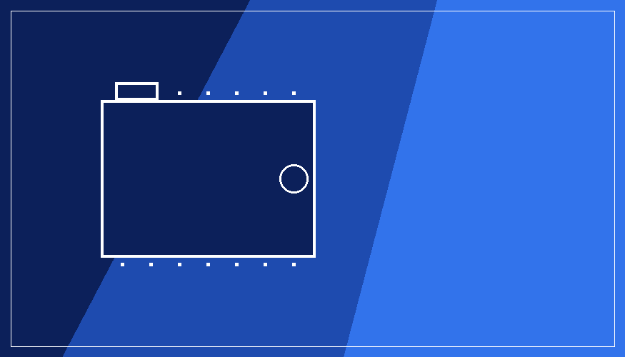 Minimalistisches weißes Klemmbrett mit Checkboxen und Linien auf blauem, modernen Agency-Hintergrund.